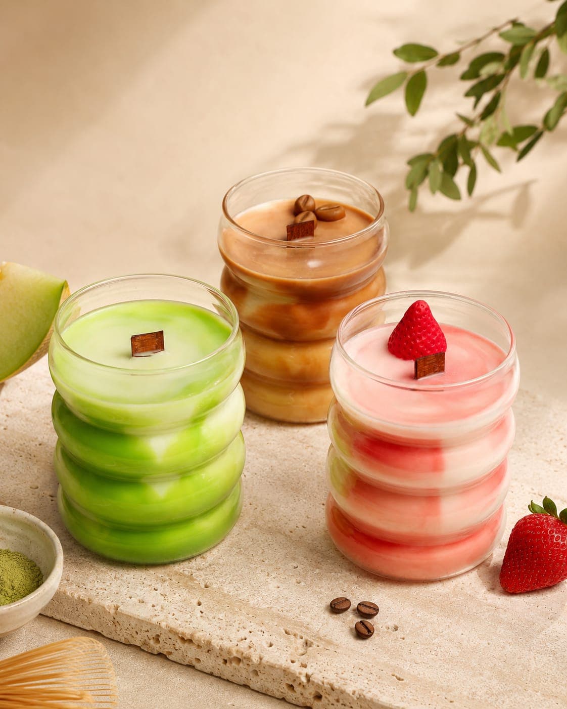 Pack 3 Velas Colección Bebidas