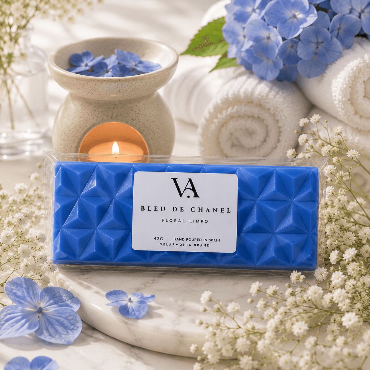 Wax Melt Bleu de Chanel abierta