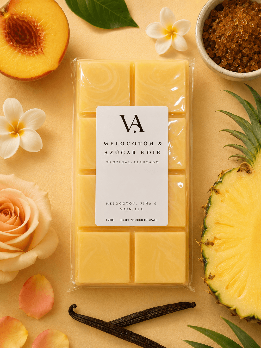 Wax melts Melocotón & Azúcar Negro