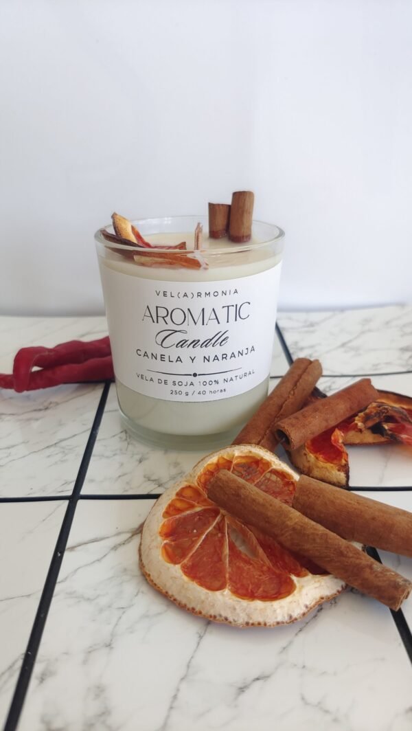 Vela aromatica Canela y naranja