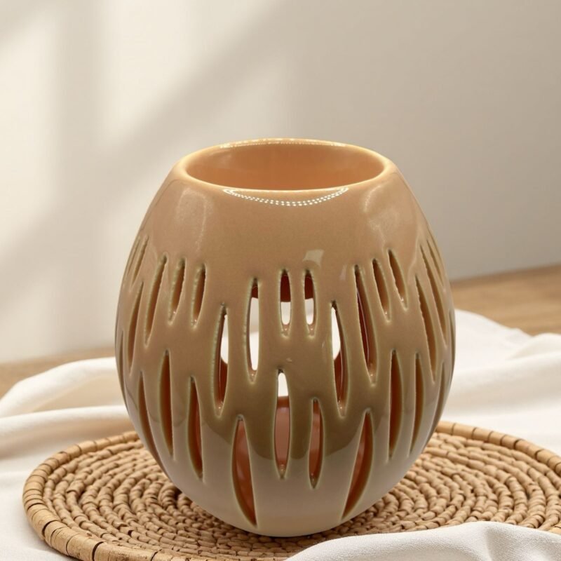 Quemador de Cera Esfera Beige